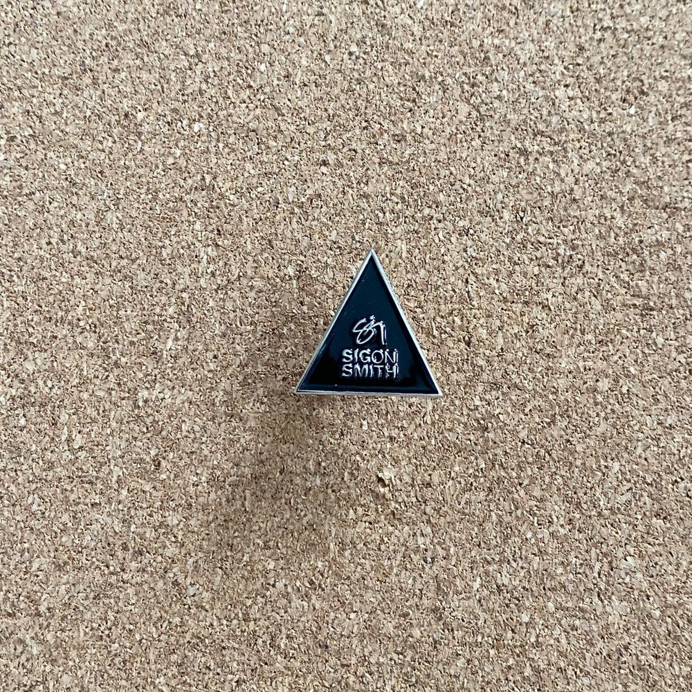 Sig Zane, Sig On Smith, Enamel Pin, Black And Silver